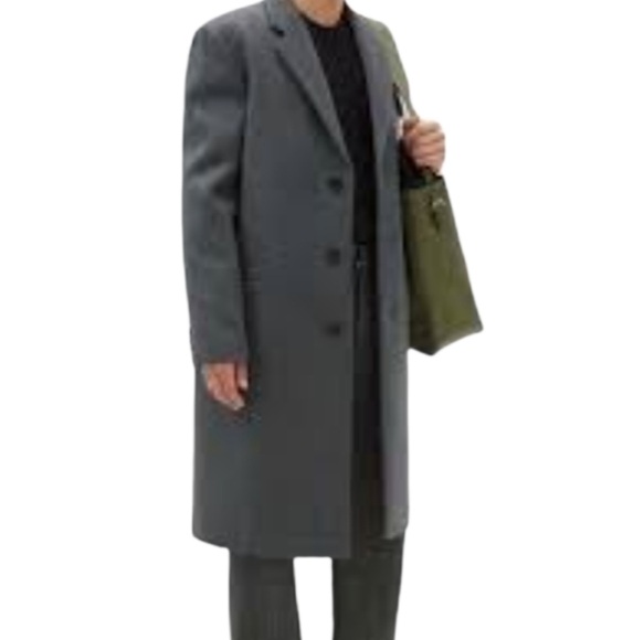 Vintage Classic Cashmere Long Over Coat Men Size 40 - Picture 1 of 16